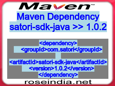 Maven dependency of satori-sdk-java version 1.0.2