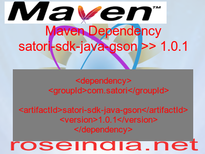 Maven dependency of satori-sdk-java-gson version 1.0.1