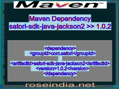 Maven dependency of satori-sdk-java-jackson2 version 1.0.2