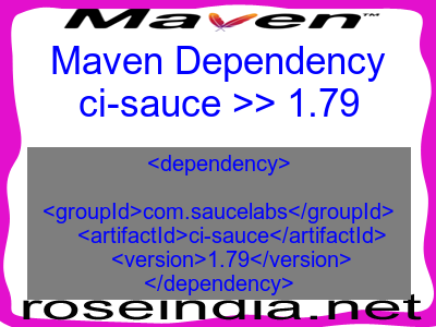 Maven dependency of ci-sauce version 1.79
