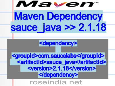 Maven dependency of sauce_java version 2.1.18
