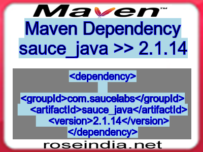 Maven dependency of sauce_java version 2.1.14