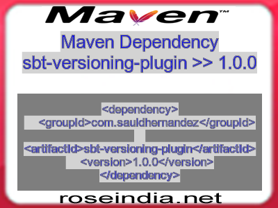 Maven dependency of sbt-versioning-plugin version 1.0.0