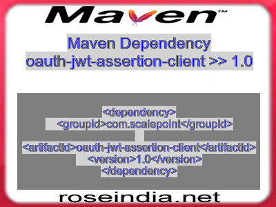 Maven dependency of oauth-jwt-assertion-client version 1.0