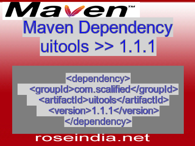 Maven dependency of uitools version 1.1.1