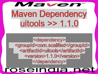 Maven dependency of uitools version 1.1.0