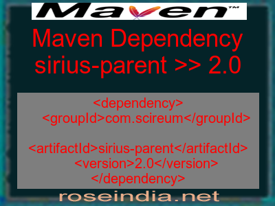 Maven dependency of sirius-parent version 2.0