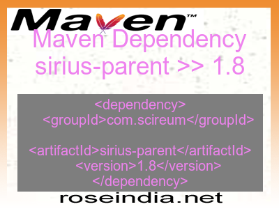 Maven dependency of sirius-parent version 1.8