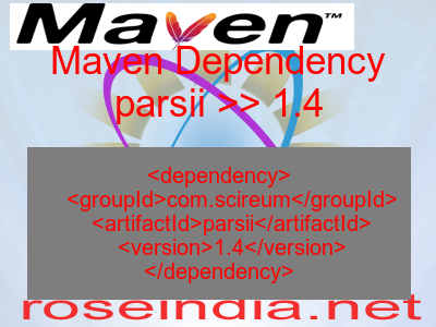 Maven dependency of parsii version 1.4