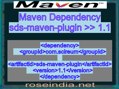 Maven dependency of sds-maven-plugin version 1.1