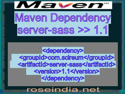 Maven dependency of server-sass version 1.1