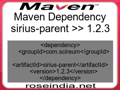 Maven dependency of sirius-parent version 1.2.3
