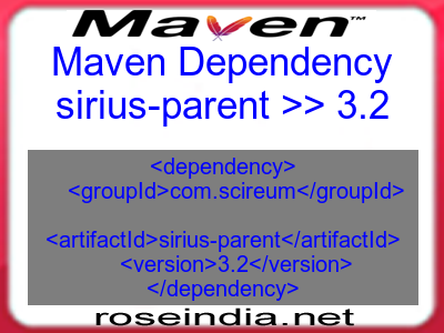 Maven dependency of sirius-parent version 3.2