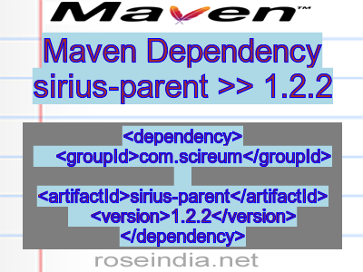 Maven dependency of sirius-parent version 1.2.2