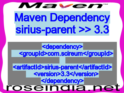 Maven dependency of sirius-parent version 3.3