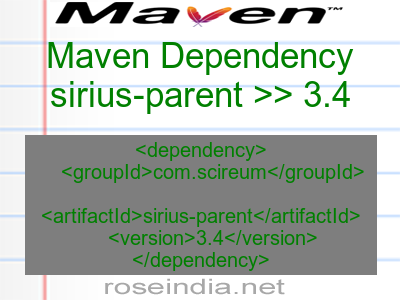 Maven dependency of sirius-parent version 3.4