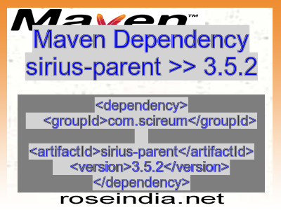 Maven dependency of sirius-parent version 3.5.2