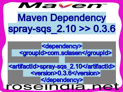 Maven dependency of spray-sqs_2.10 version 0.3.6