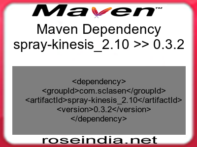 Maven dependency of spray-kinesis_2.10 version 0.3.2