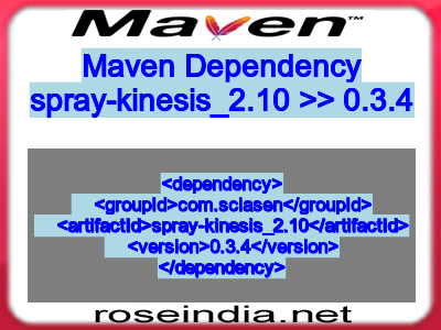 Maven dependency of spray-kinesis_2.10 version 0.3.4