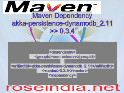 Maven dependency of akka-persistence-dynamodb_2.11 version 0.3.4
