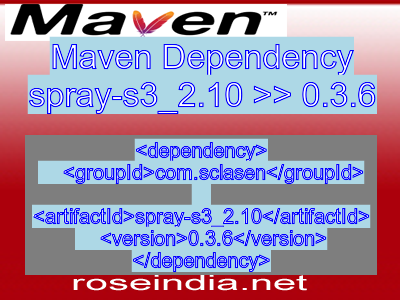 Maven dependency of spray-s3_2.10 version 0.3.6