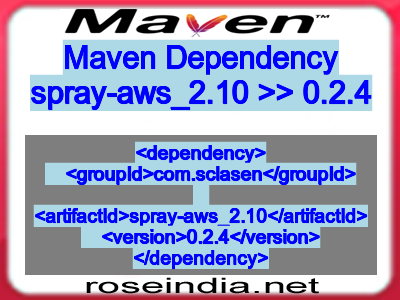 Maven dependency of spray-aws_2.10 version 0.2.4