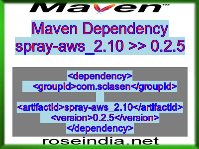 Maven dependency of spray-aws_2.10 version 0.2.5