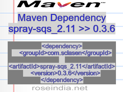 Maven dependency of spray-sqs_2.11 version 0.3.6