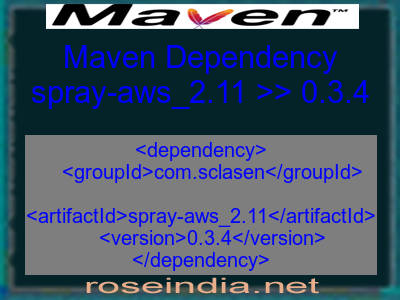 Maven dependency of spray-aws_2.11 version 0.3.4