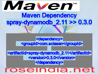 Maven dependency of spray-dynamodb_2.11 version 0.3.0