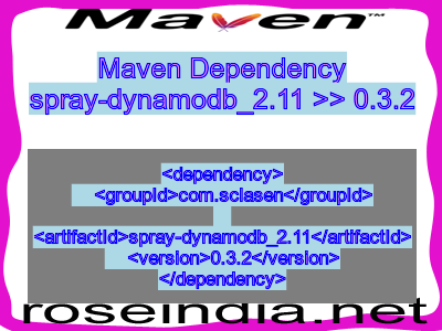 Maven dependency of spray-dynamodb_2.11 version 0.3.2