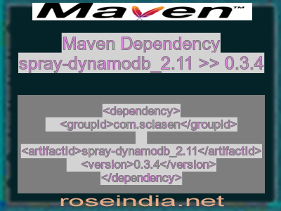 Maven dependency of spray-dynamodb_2.11 version 0.3.4