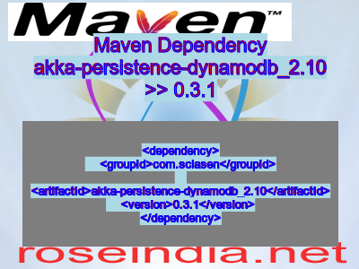 Maven dependency of akka-persistence-dynamodb_2.10 version 0.3.1