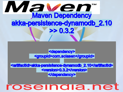 Maven dependency of akka-persistence-dynamodb_2.10 version 0.3.2