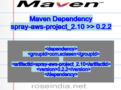 Maven dependency of spray-aws-project_2.10 version 0.2.2