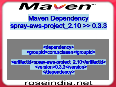 Maven dependency of spray-aws-project_2.10 version 0.3.3