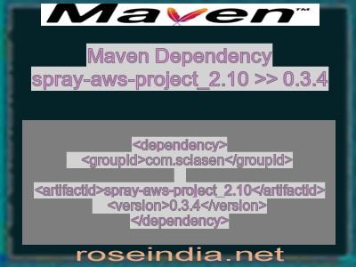 Maven dependency of spray-aws-project_2.10 version 0.3.4