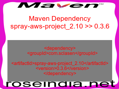 Maven dependency of spray-aws-project_2.10 version 0.3.6