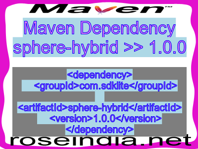 Maven dependency of sphere-hybrid version 1.0.0