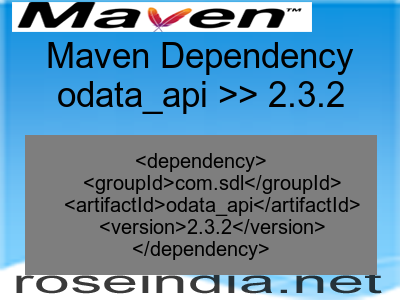 Maven dependency of odata_api version 2.3.2
