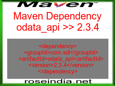 Maven dependency of odata_api version 2.3.4