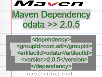 Maven dependency of odata version 2.0.5