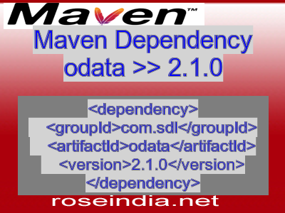Maven dependency of odata version 2.1.0