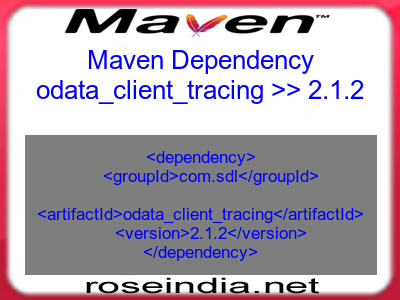 Maven dependency of odata_client_tracing version 2.1.2