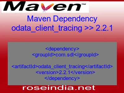 Maven dependency of odata_client_tracing version 2.2.1