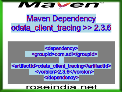 Maven dependency of odata_client_tracing version 2.3.6