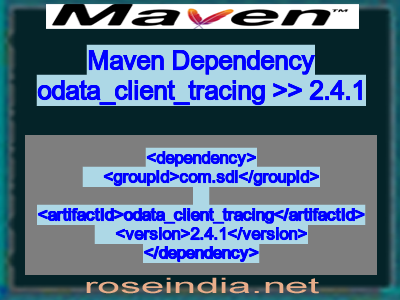 Maven dependency of odata_client_tracing version 2.4.1
