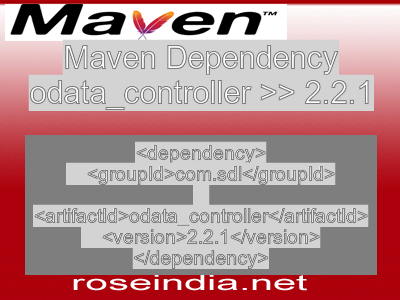 Maven dependency of odata_controller version 2.2.1