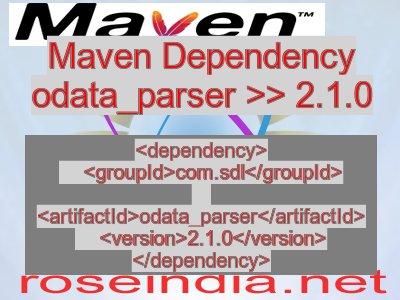 Maven dependency of odata_parser version 2.1.0